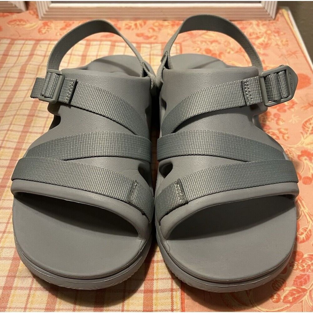 Chaco Sandals Chillos Sport Adjustable Sandal Shoe Womens Size 11 Aqua‎ Gray GUC